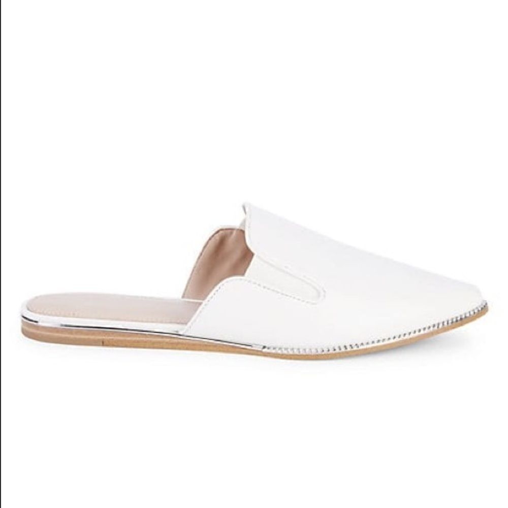 BCBGeneration Lanni White Leather Mules NWB 6M